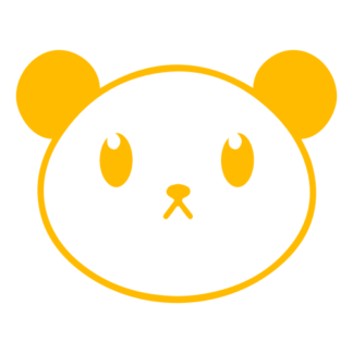 Cute Little Panda Decal (Yellow)